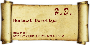 Herbszt Dorottya névjegykártya
