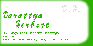 dorottya herbszt business card